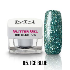 Gel UV cu Sclipici - nr.05 - Ice Blue - 4g
