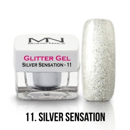 Gel UV cu Sclipici - nr.11 - Silver Sensation - 4g