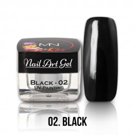 Gel UV - Nail Art Painting nr. 02 - Black - 4 gr