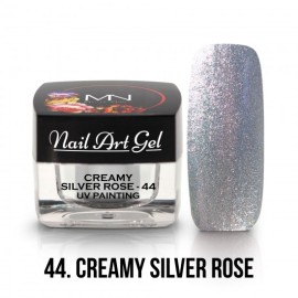 UV Nail Art Gel - 44 - Creamy Silver - 4 gr