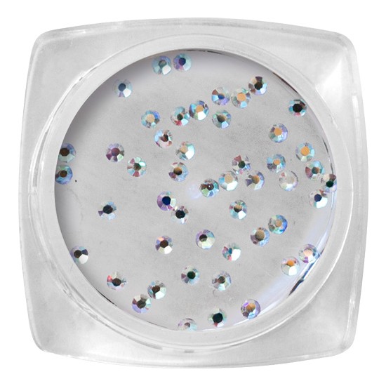Pietricele Cristal pentru Unghii - Holographic Silver SS3 - 50buc