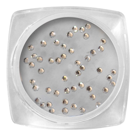 Pietricele pentru Unghii tip Cristal - Silver SS4 - 50 pcs / jar